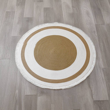 Nordic Handwoven Durable Cat Scratch Mat Rug with Fringe