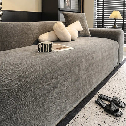 Herringbone Full Coverage Scratch-Resistant Sofa Protection Magic Stretch Couch Cover