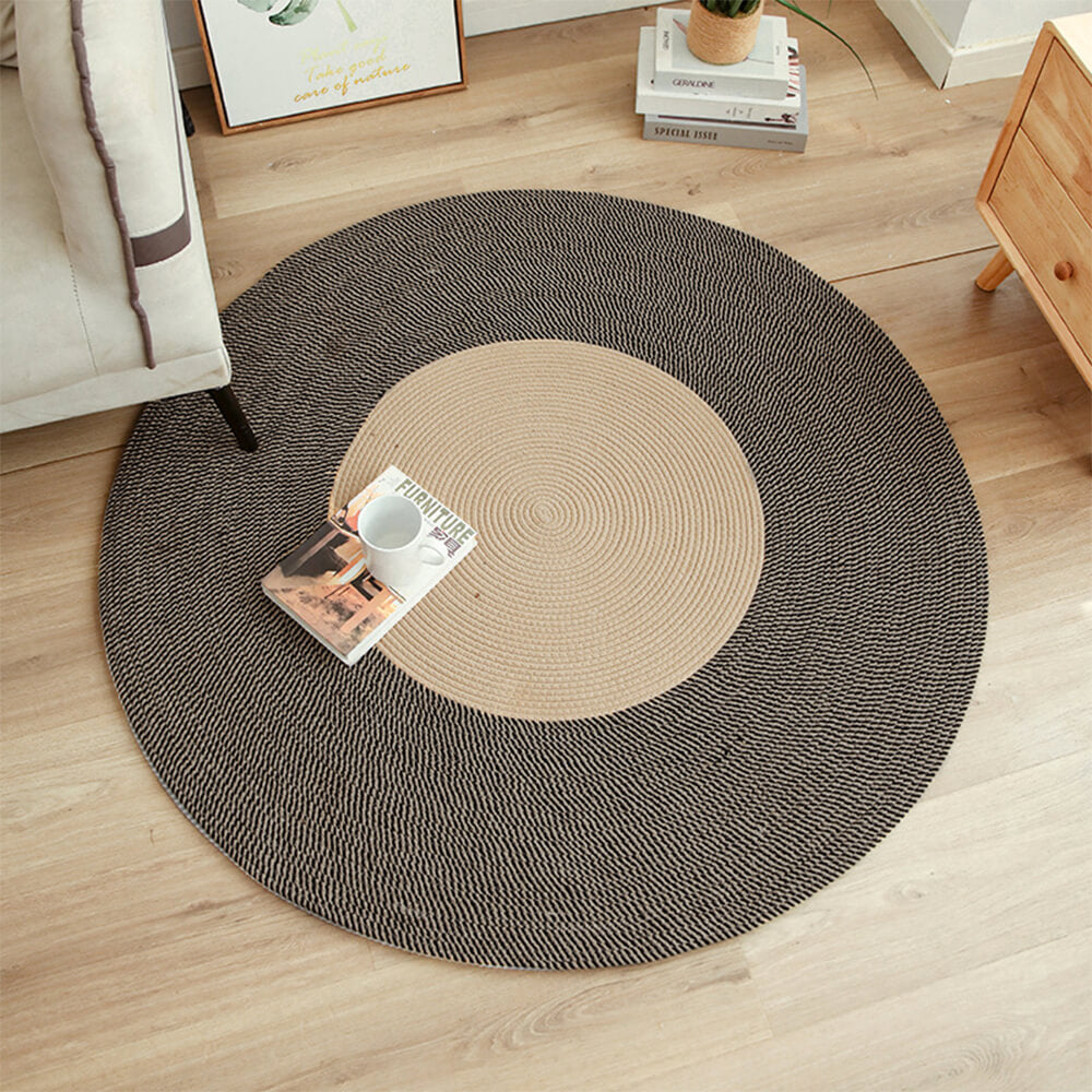 Nordic Handwoven Durable Cat Scratch Mat Rug with Fringe