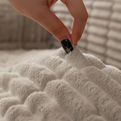 One-Piece Cozy Flannel Sofa Protection Non-Slip Couch Covers